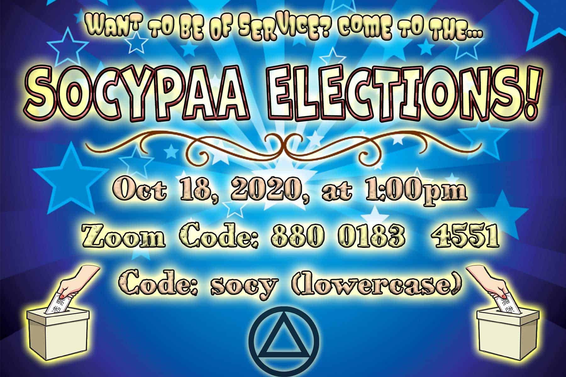 2020 Socypaa Elections flyer