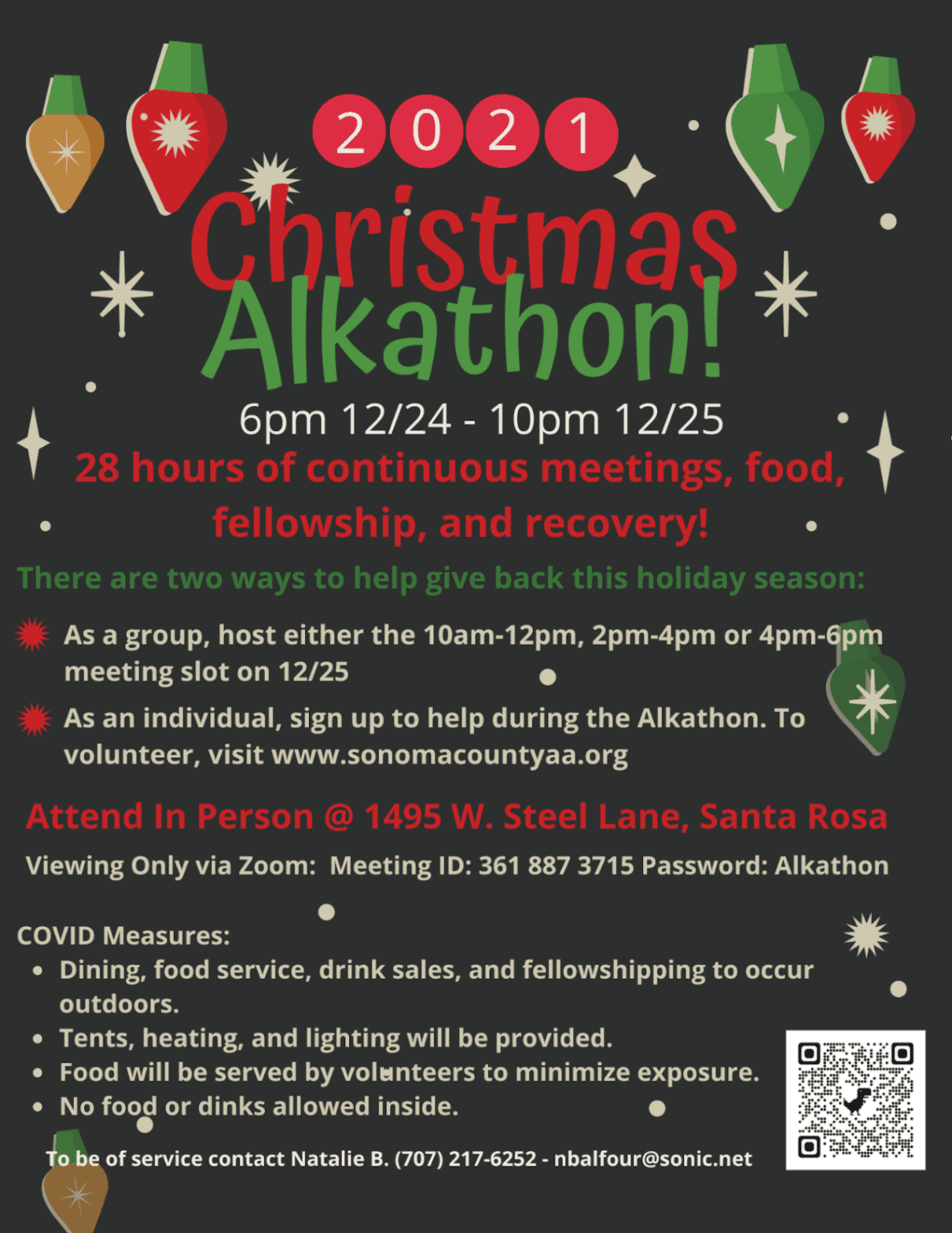 Christmas Alkathon 2021 A.A. Sonoma County Intergroup Fellowship